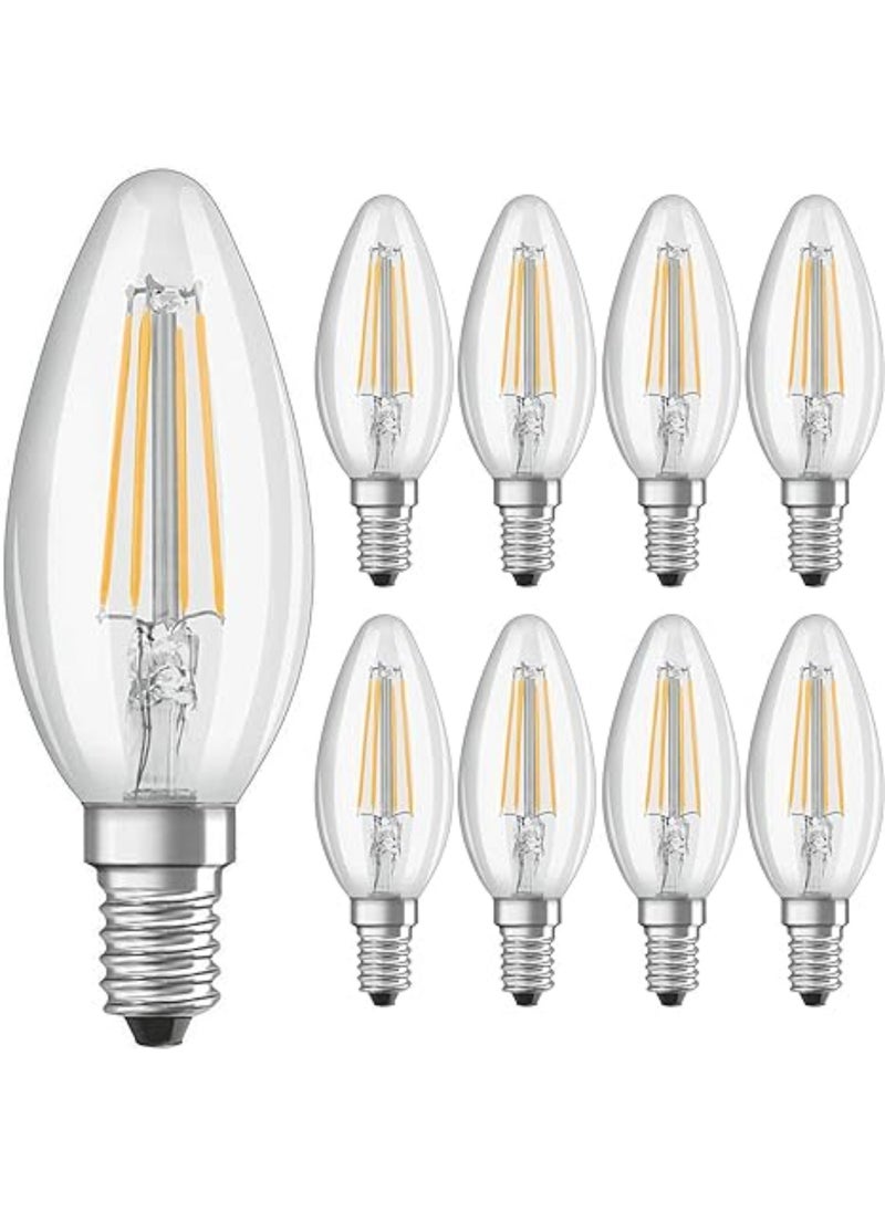 Osram مصباح شموع Osram Dimmable E14 LED شفاف Retrofit Classic B 4W أبيض دافئ 2700K - عبوة من 10 قطع  - Image 1