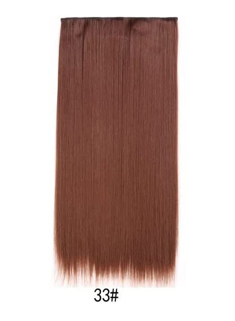 Estelle Eestelle full head one-piece long straight and Body Wave hair extension, with 5 clips, suitable for women and girls (#33, Straight) - Image 2