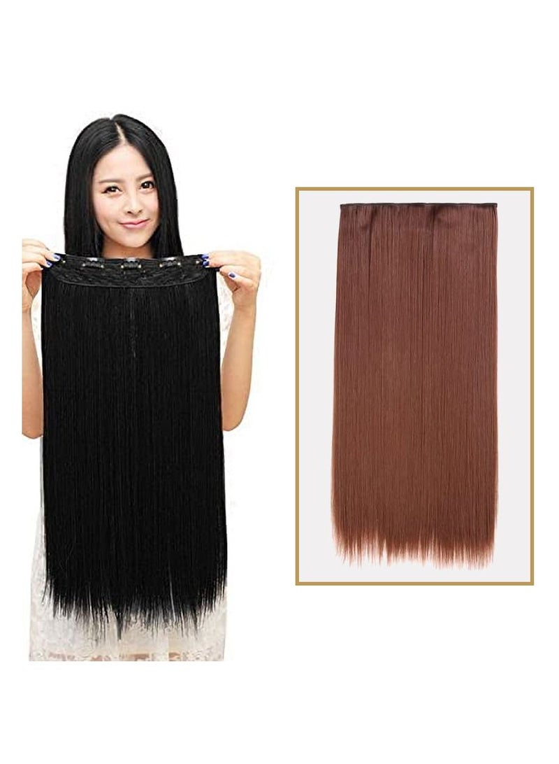 Estelle Eestelle full head one-piece long straight and Body Wave hair extension, with 5 clips, suitable for women and girls (#33, Straight) - Image 1