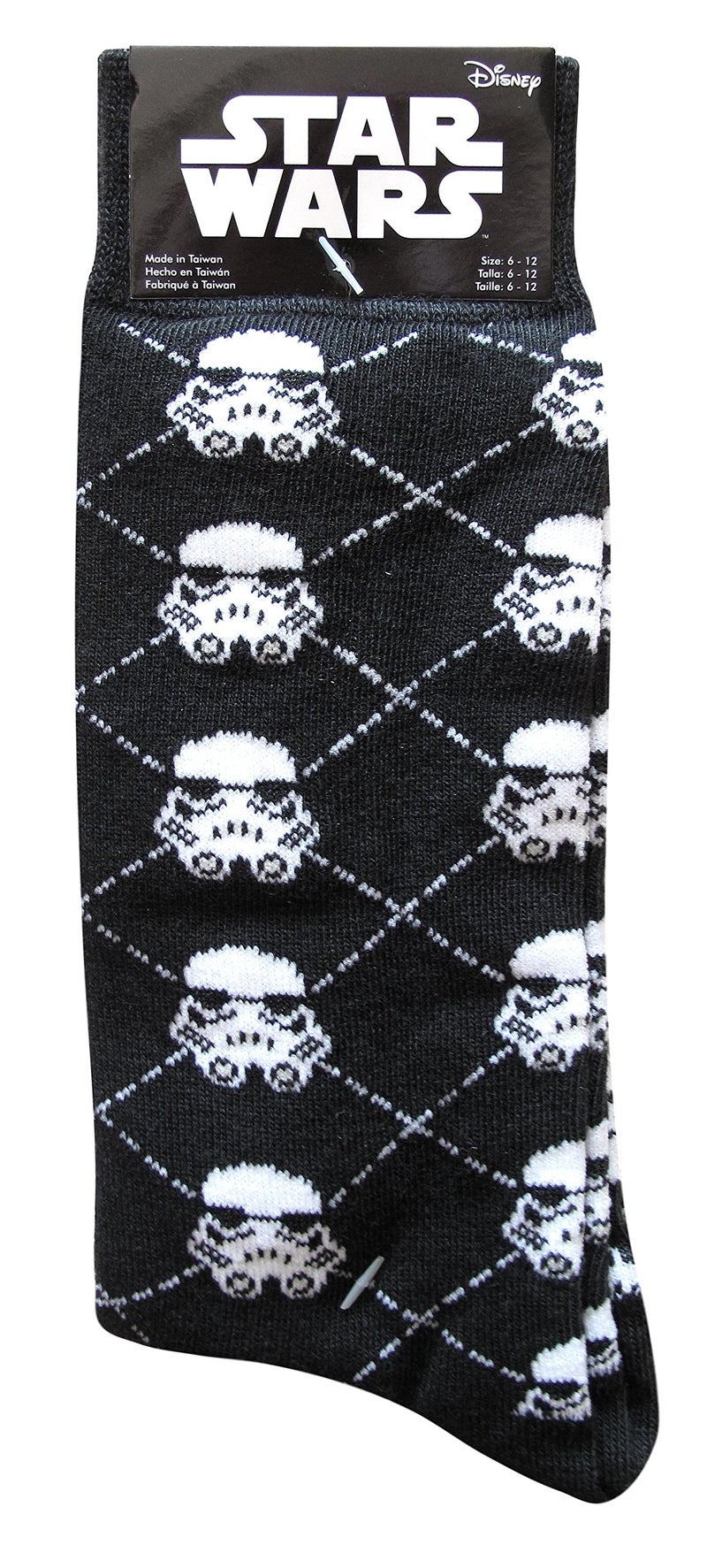 Hyp Star Wars Darth Vader/Stormtrooper Argyle Men's Crew Socks 2 Pair Pack Shoe Size 6-12 - Image 2