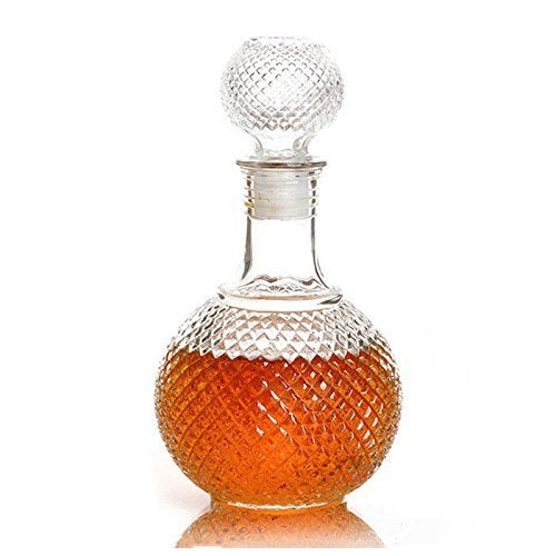 Nanson 1000ml Glass Whiskey Decanter European Design BPAFree Airtight Silicone Cap Round Oval Bottle for Scotch Bourbon Vodka Wine Liquor - Image 4