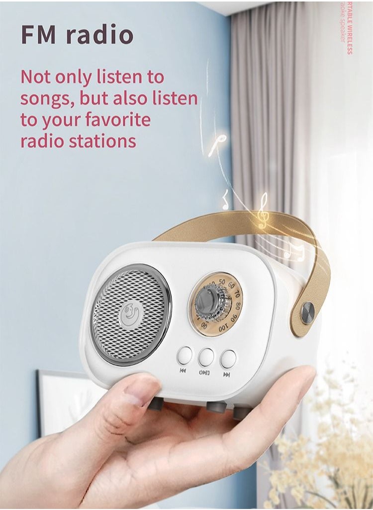 ULHYC - Karaoke Portable Wireless Bluetooth Speakers with Microphone One Click Original Vocal Elimination Auto Connection at Startup for Family Gatherings and Entertainment - Image 1