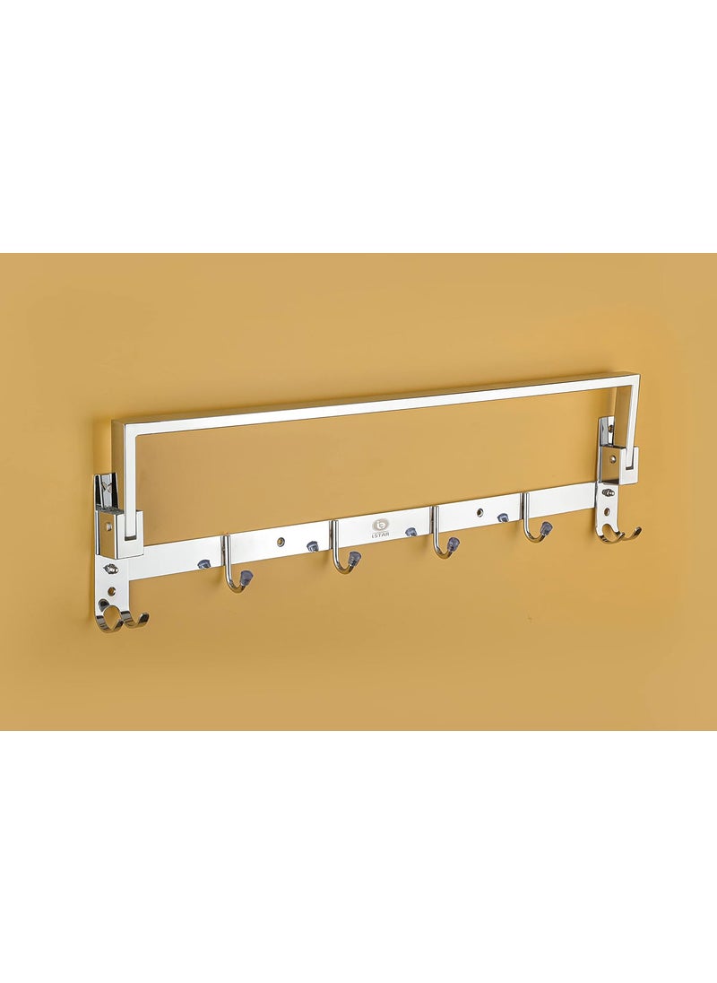 iSTAR iSTAR Stainless Steel Folding Towel Rack/Towel Stand/Towel Rod/Towel Hanger/Rack Shelf for Bathroom/Bathroom Accessories (24 Inch) (Silver)  - Image 3
