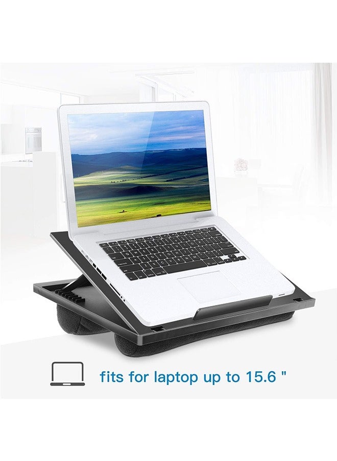 LENND - Adjustable Lap Desk - with 8 Adjustable Angles & Dual Cushions Laptop Stand for Car Laptop Desk, Work Table, Lap Writing Board & Drawing Desk on Sofa or Bed - Image 1