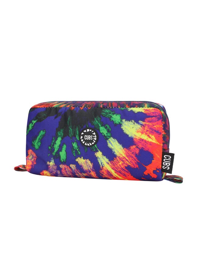 CUBS Tie Dyed Waterproof Pencil Case Pouch With Zip Closure - Image 2