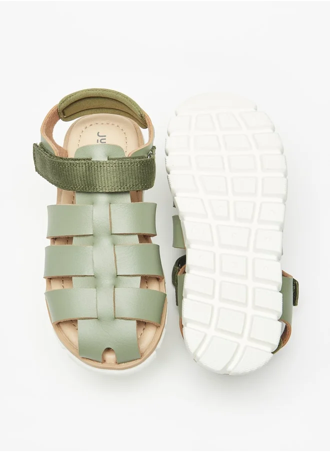 جونيورز Boys Fisherman Sandals With Hook And Loop Closure