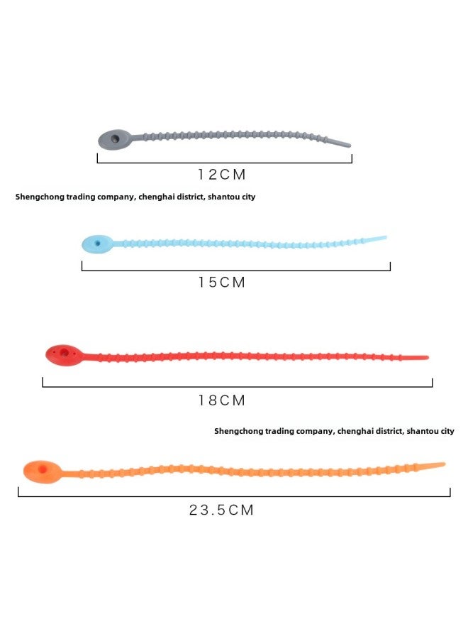 Loquat Soft Adhesive Cable Tie Data Line Storage Finishing Winder DIY Keychain Jewelry Blind Box Pendant Color Hanging-Color:Green - Image 4
