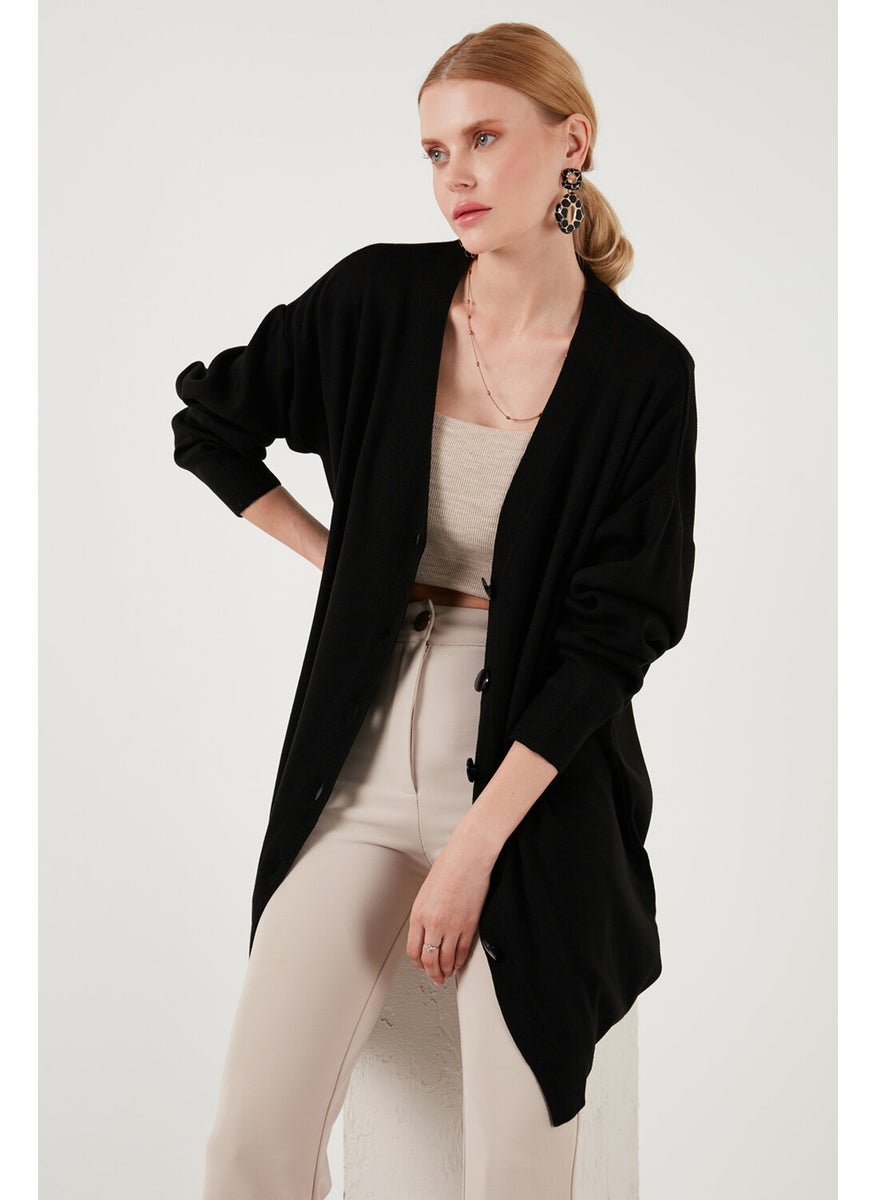 Lela V Neck Buttoned Knitted Cardigan Women's Cardigan 4616031  - Image 1