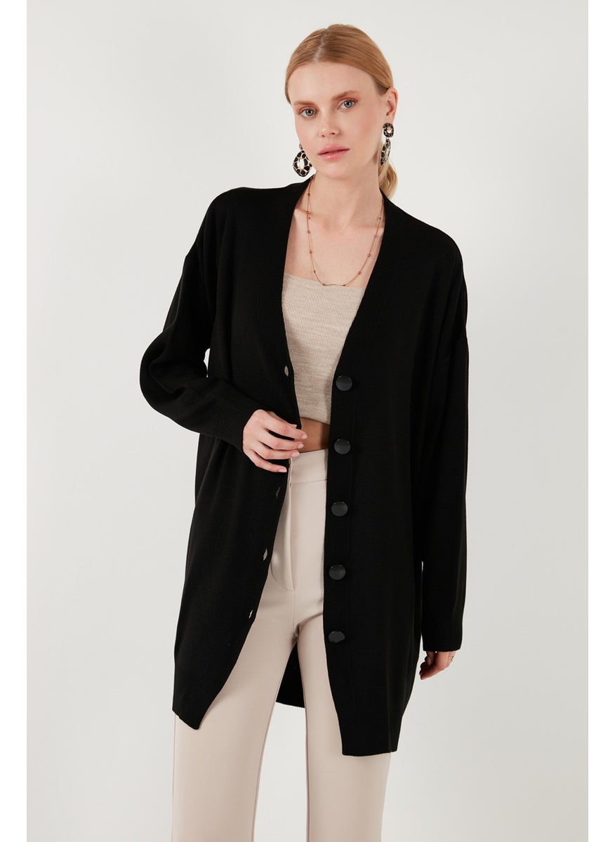 Lela V Neck Buttoned Knitted Cardigan Women's Cardigan 4616031  - Image 3