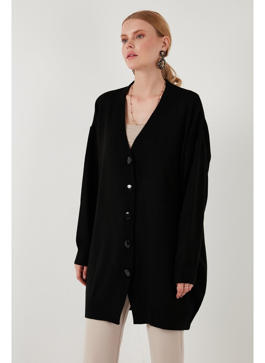 Lela V Neck Buttoned Knitted Cardigan Women's Cardigan 4616031  - Image 4