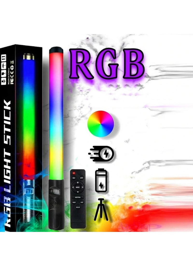 Rechargeable RGB Light Stick Photography with Multiple Lighting Effects - Image 1