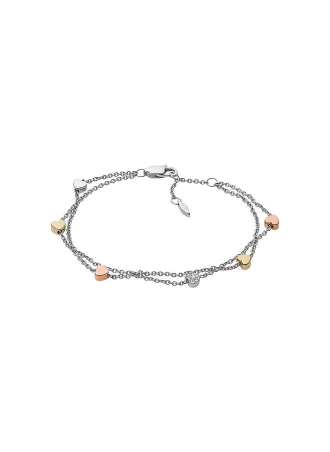 FOSSIL - Women'S Silvertone Bracelet Color: Silver (Model: Jf02854998) - Image 1