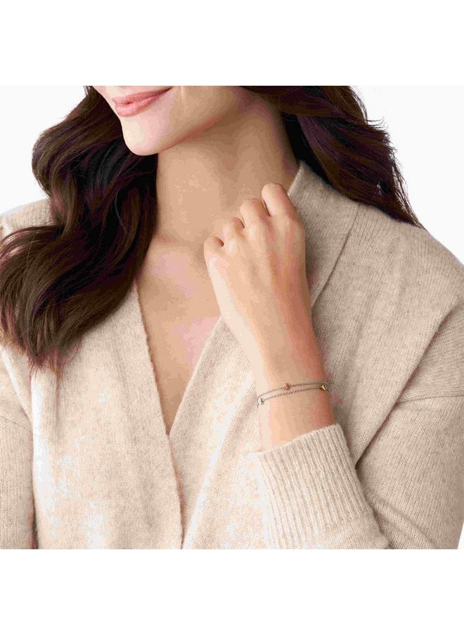 FOSSIL - Women'S Silvertone Bracelet Color: Silver (Model: Jf02854998) - Image 1