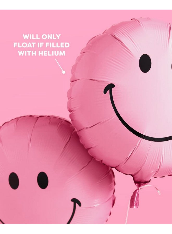 إكس أو بالونات الابتسامة الوردية 2 قطعة | زينة حفلة عيد ميلاد العازبة استحمام الطفل متعة كشك الصور - Image 3