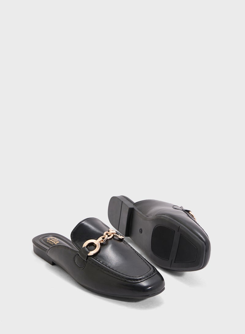 ELLA Ladies Slip On Flat Mule - Image 3