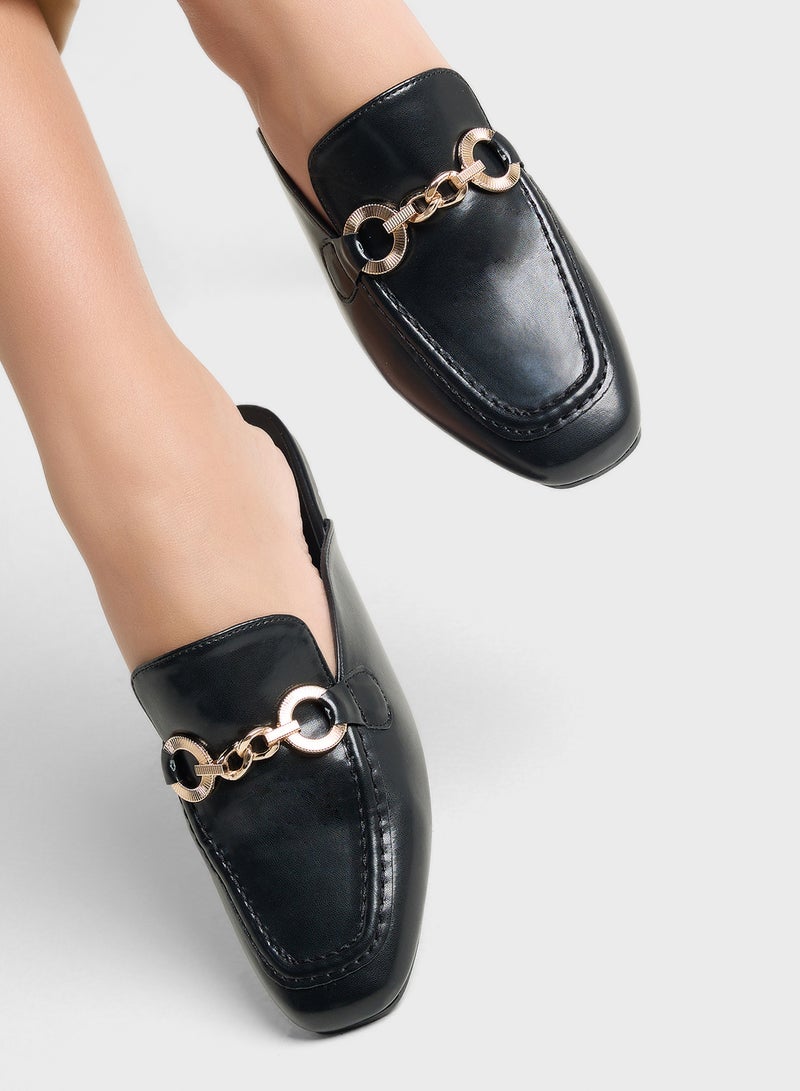 ELLA Ladies Slip On Flat Mule - Image 5