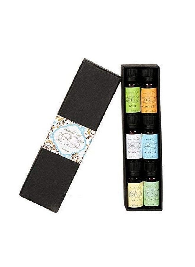 OLFA Aromatherapy Essential Oils Gift Set 6 Bottles 10Ml Each 100% Pure (Basil Cloveleaf Rosemarylavender Teatreelemongrass)  - Image 3
