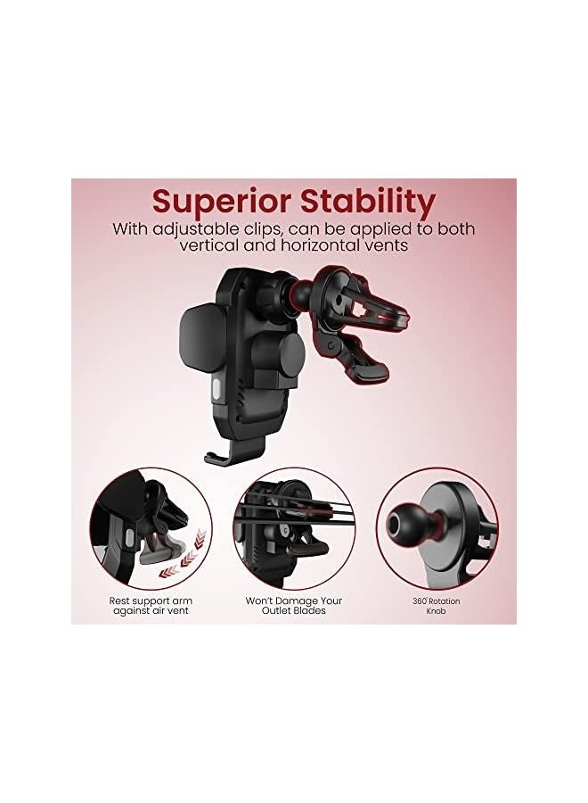 Moxedo 15W Wireless Phone Holder with Car Charger Qi Auto Sensor Windshield/Dashboard/Air Vent Compatible for iPhone 13 12 11 Pro, XR, XS, XS Max, Galaxy S20 Note 20 Ultra & All Smartphones - Image 5