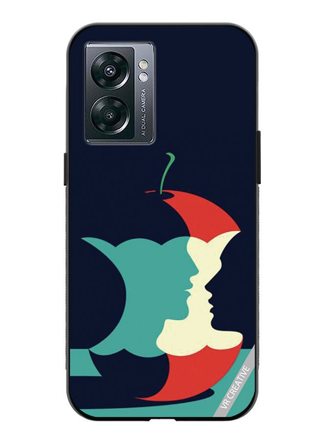 VR CREATIVE Protective Case Cover For OnePlus Nord N300 Eaten Apple Design Multicolour - Image 1