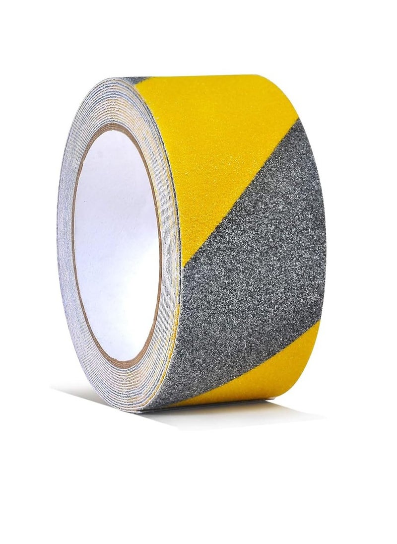 Generic - Non Slip Safety Grip Tape for Stairs Steps Non Skid Tread High Traction Friction/Strong Grip Abrasive Adhesive Hazard Caution Tape 2 Pieces 5MMX5M - Image 1