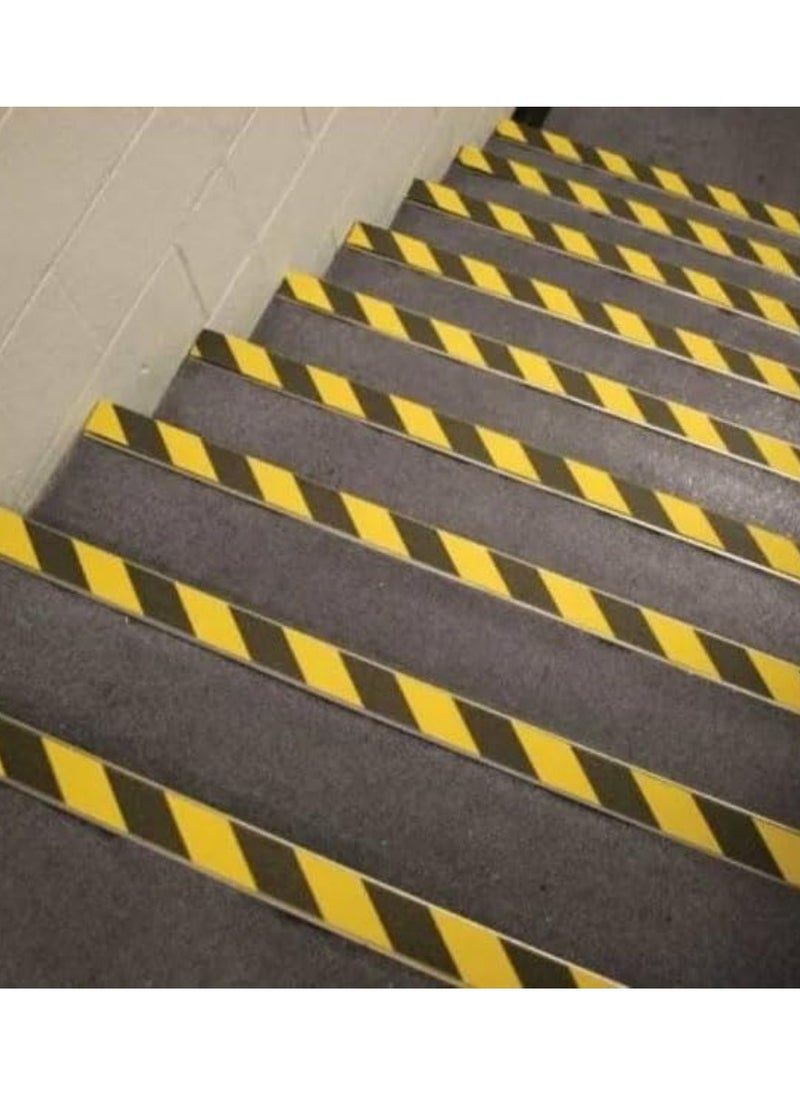 Generic - Non Slip Safety Grip Tape for Stairs Steps Non Skid Tread High Traction Friction/Strong Grip Abrasive Adhesive Hazard Caution Tape 2 Pieces 5MMX5M - Image 1