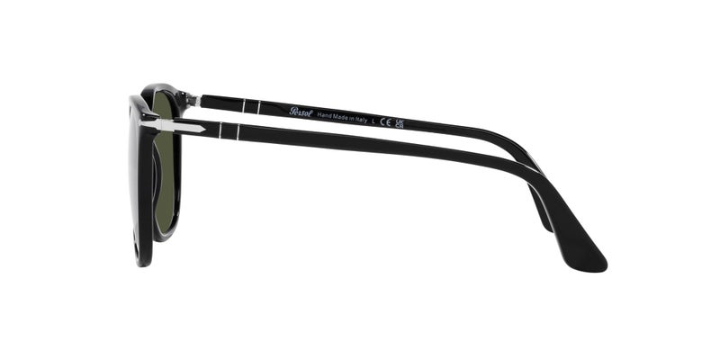 Persol PO3316S Rectangular Sunglasses, Black/Green, 52 mm - Image 4