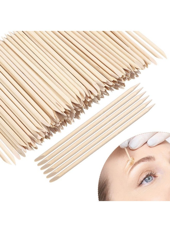 Demissle Eye Brow Wooden Wax Sticks Mini Waxing Applicator Sticks Lip Nose Eyebrow Waxing Sticks Wood Craft Small Wax Applicator Facial Hair Wax Spatula for Home Spa Hair Removal Smooth Skin Use (400 Pieces) - Image 1