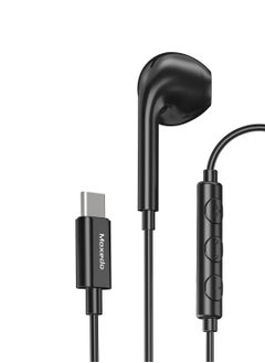 Moxedo Moxedo Mono Stereo Earphone USB Type-C Connector Earphone with In-Line Remote, Built-in Microphone for iPhone 15, Samsung Galaxy S24 Ultra/S21 Ultra/S20 FE Note 20/10, iPad Pro 2018/Mac Book (Black)  - Image 1