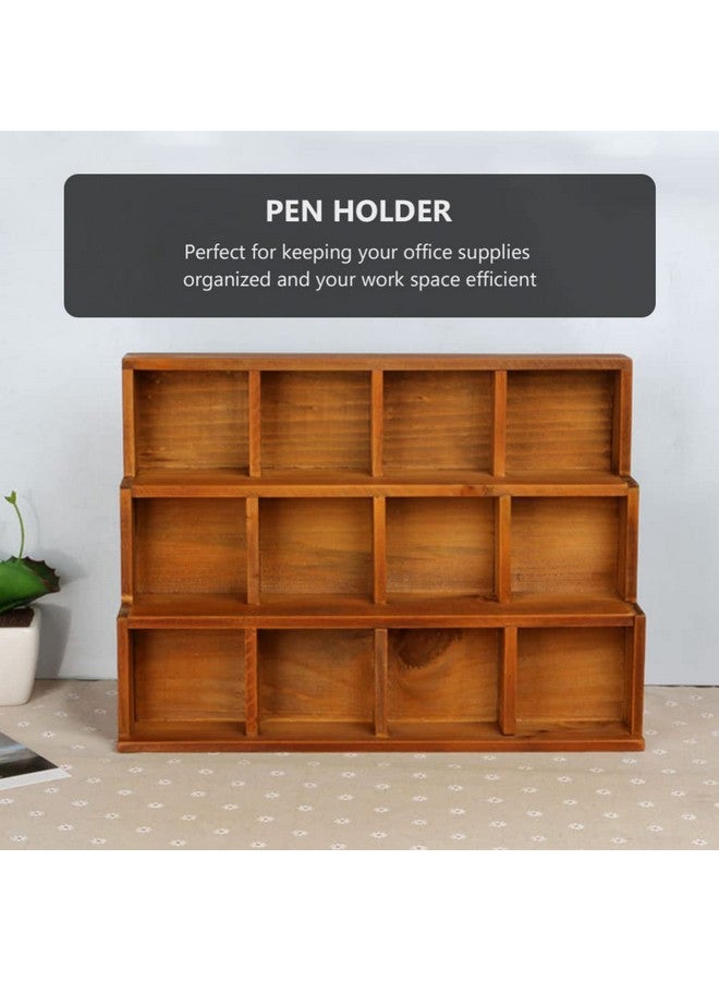 Cabilock 12 Compartment Shadow Box Display Shelf Organizer Small Item Display Unit For Wall Or Table Desk Memorabilia Holder - Image 5