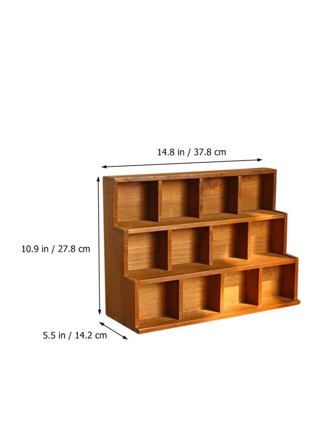 Cabilock 12 Compartment Shadow Box Display Shelf Organizer Small Item Display Unit For Wall Or Table Desk Memorabilia Holder - Image 4