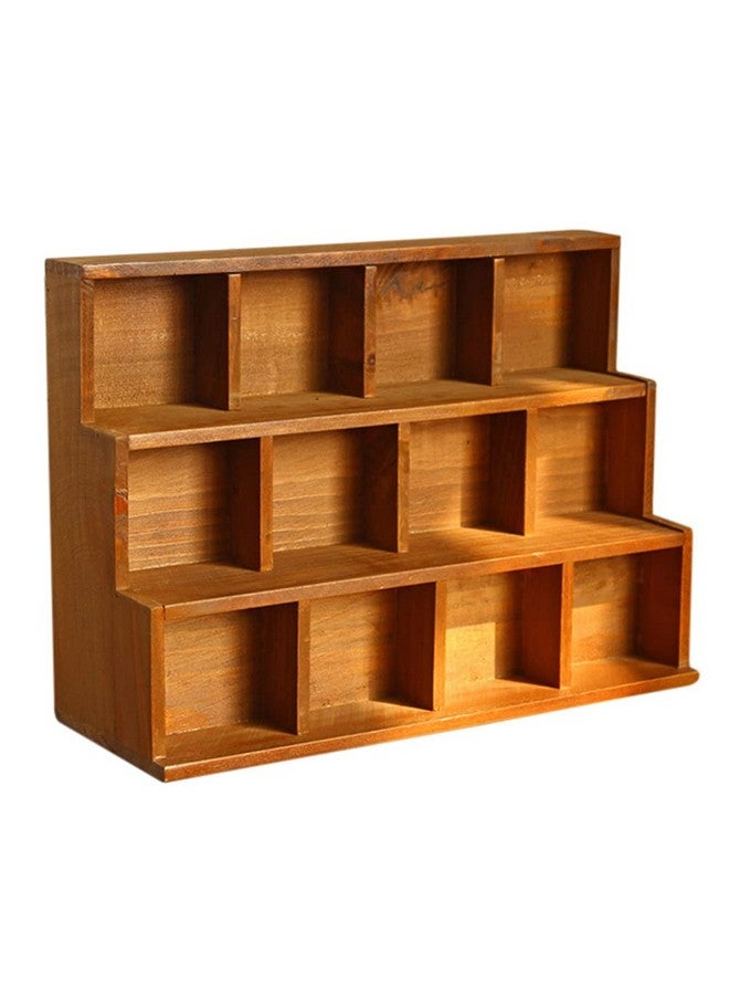 Cabilock 12 Compartment Shadow Box Display Shelf Organizer Small Item Display Unit For Wall Or Table Desk Memorabilia Holder - Image 2