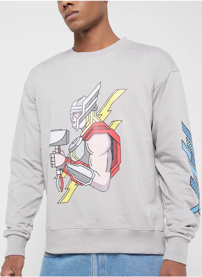 MARVEL Thor Men'S Oversized Sweatshirt