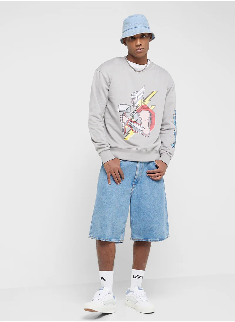 MARVEL Thor Men'S Oversized Sweatshirt