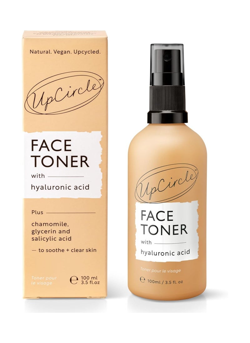 UpCircle - Face Toner with Hyaluronic Acid Salicylic Acid 100ml for Balancing Plumping Soothing Mandarin Fruit Water Chamomile Extract Glycerin Natural Vegan Cruelty Free - Image 1