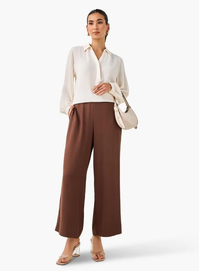 Splash FAV Relaxed Fit Flexi Waist Palazzo Pants