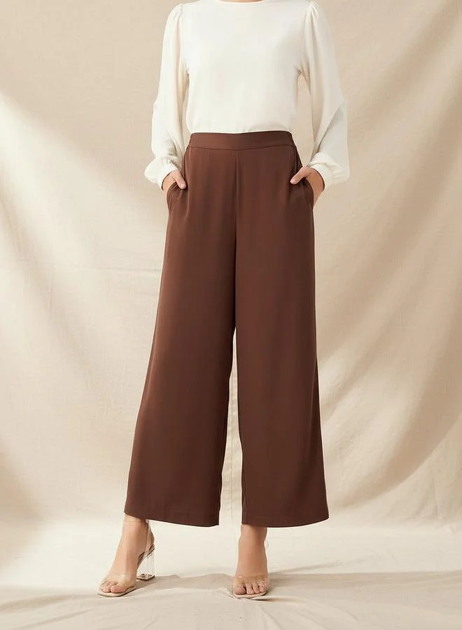 Splash FAV Relaxed Fit Flexi Waist Palazzo Pants
