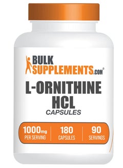 BULKSUPPLEMENTS.COM Lornithine Hcl Capsules Lornithine Hydrochloride Ornithine Capsules Amino Acids Supplement L Ornithine 1000Mg 2 Capsules Per Serving 90Day Supply 180 Capsules  - Image 2