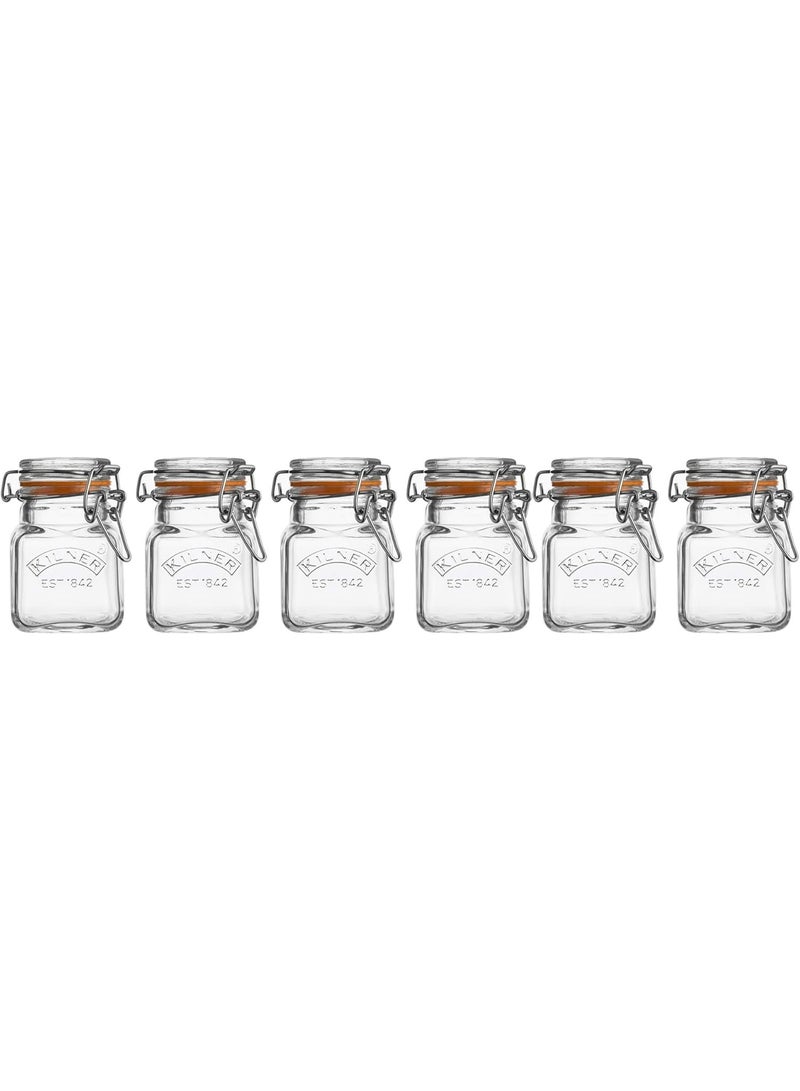Kilner Glass Clip Top Spice Jar Set 6Pcs 70 ML Each - Image 2