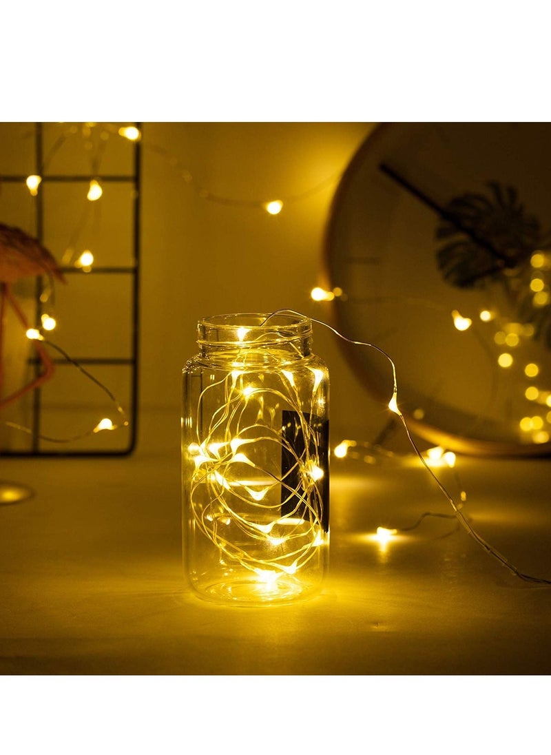Generic Fairy Lights Battery Operated 10 Pack String Lights 20LED 2M Waterproof Copper Wire Light for Wedding Decoration Warm White  - Image 5