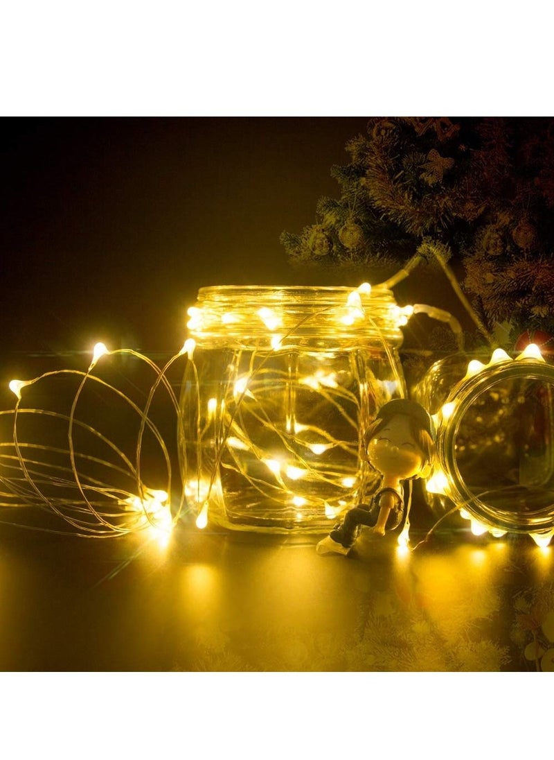 Generic Fairy Lights Battery Operated 10 Pack String Lights 20LED 2M Waterproof Copper Wire Light for Wedding Decoration Warm White  - Image 3