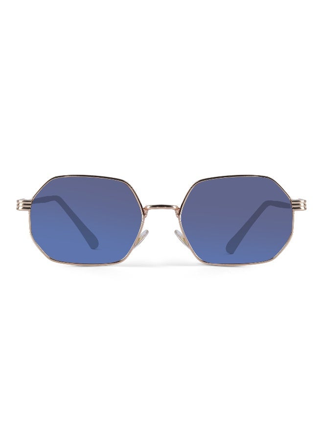 Woggles UV- Protected Purple Hexagonal Sunglasses  - Image 4