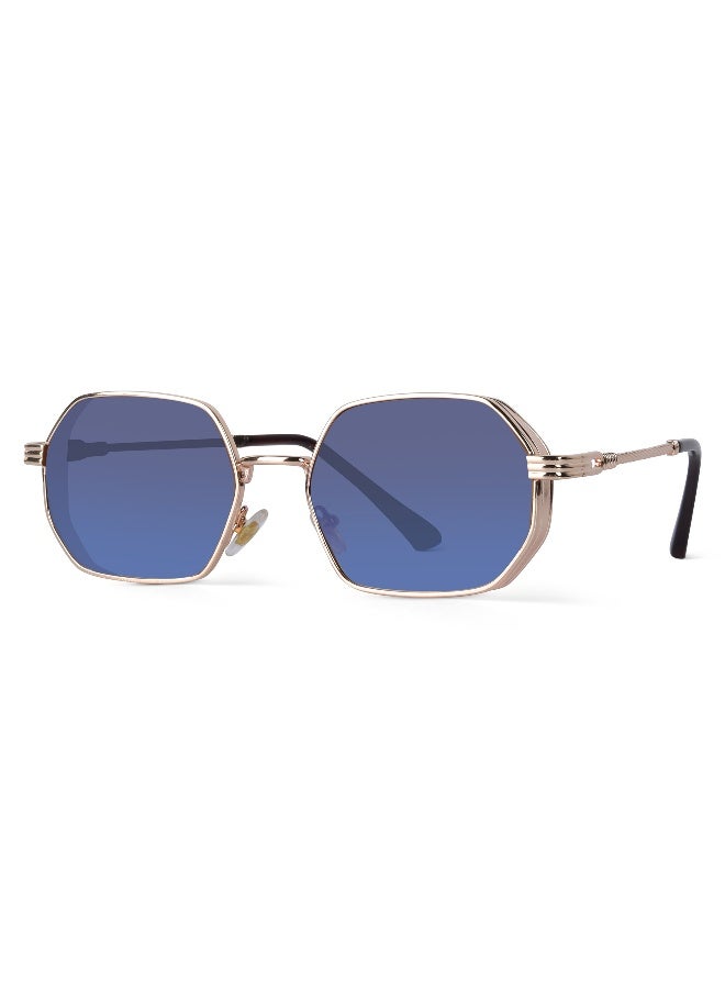 Woggles UV- Protected Purple Hexagonal Sunglasses  - Image 5