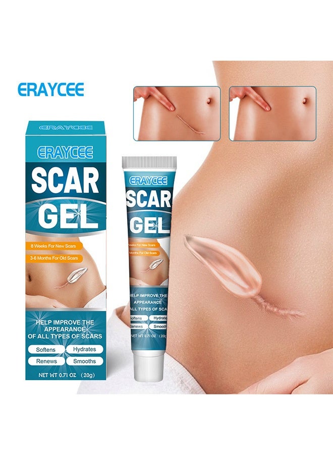 ERAYCEE Scar Gel 20g Effective In Treating Scars C-Section Scars Stretch Marks Acne Surgery Burns Effective On Old And New Scars - Image 1