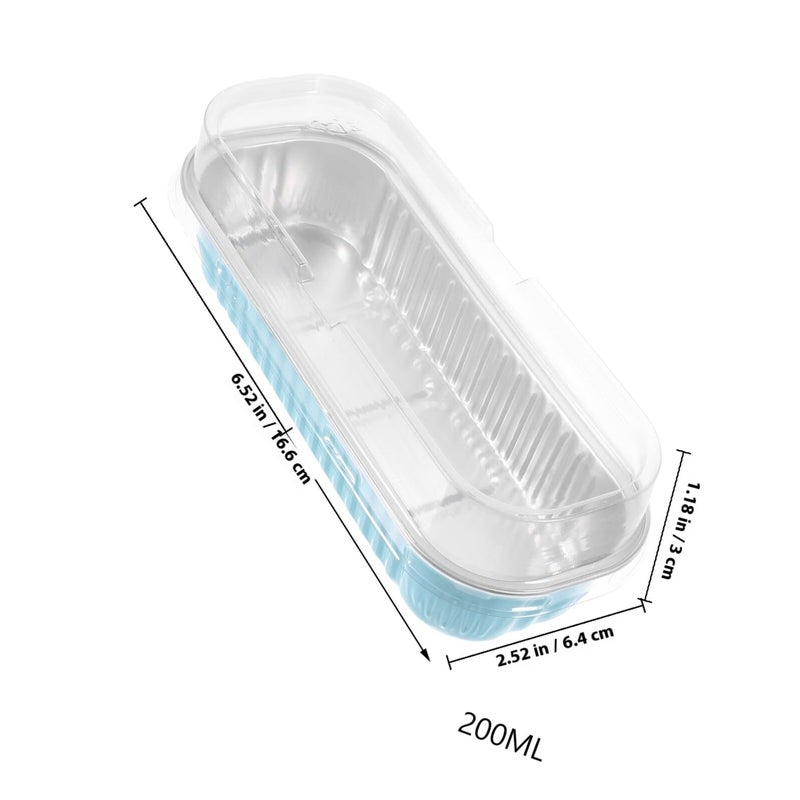 25 Pcs 200ml Aluminum Foil Loaf Pans With Lids Mini Baking Containers For Oven - Image 3