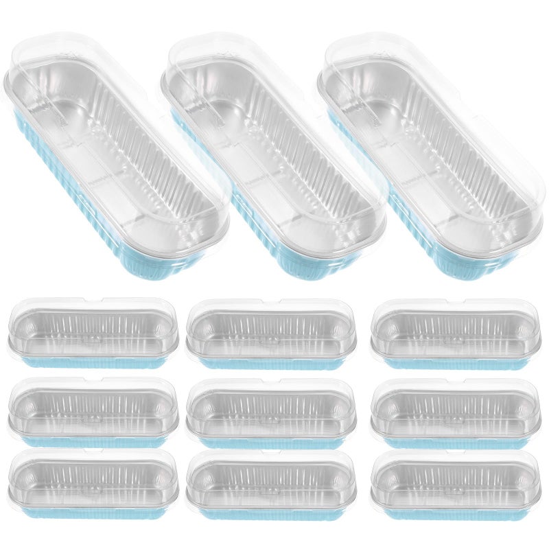 25 Pcs 200ml Aluminum Foil Loaf Pans With Lids Mini Baking Containers For Oven - Image 2