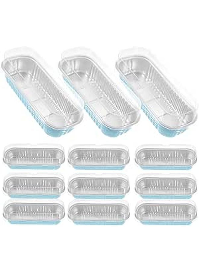 25 Pcs 200ml Aluminum Foil Loaf Pans With Lids Mini Baking Containers For Oven - Image 1