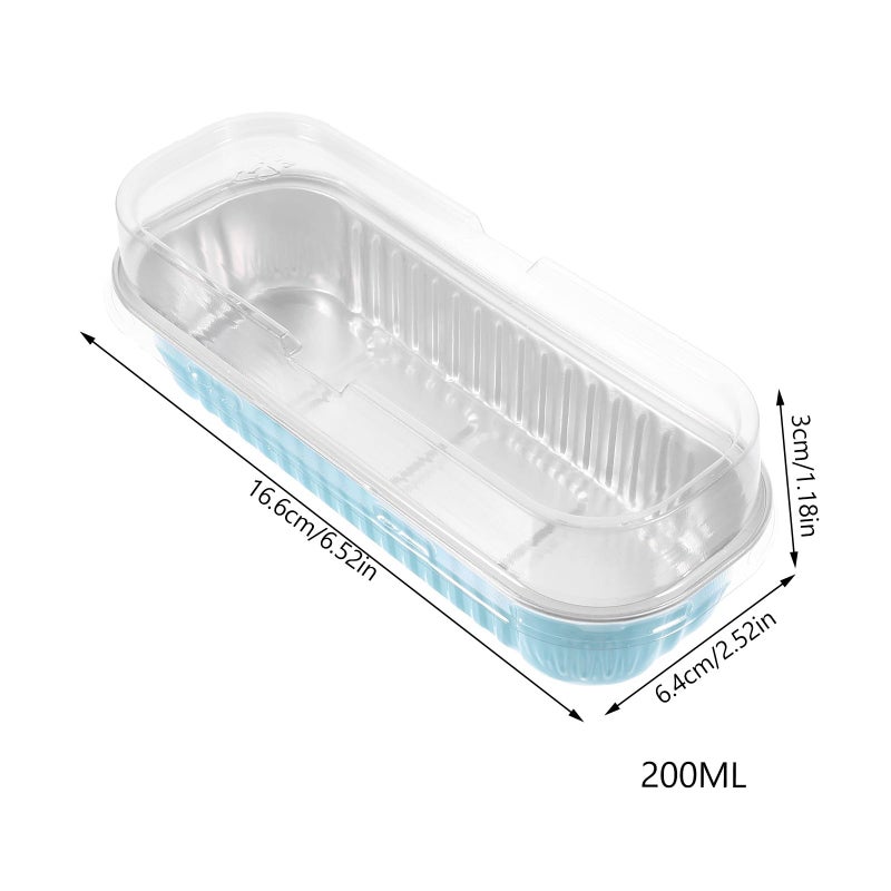 25 Pcs 200ml Aluminum Foil Loaf Pans With Lids Mini Baking Containers For Oven - Image 5