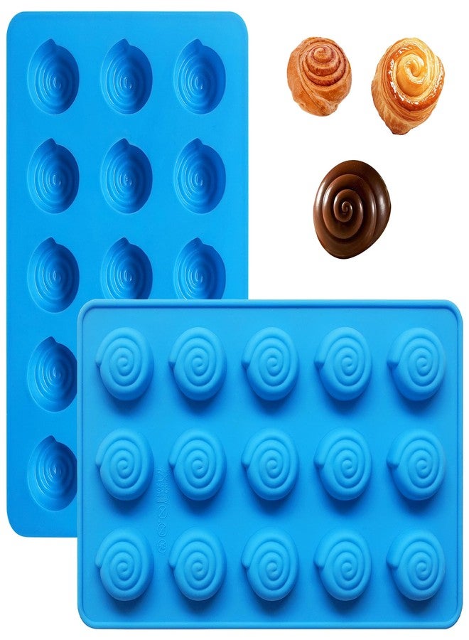 Sidosir 2PCS Mini Cinnamon Buns Silicone Mold, Non-Stick Mold for Making Cinnamon Rolls Perfect Cinnamon Roll Shaping, Ideal for Baking (Small) - Image 1