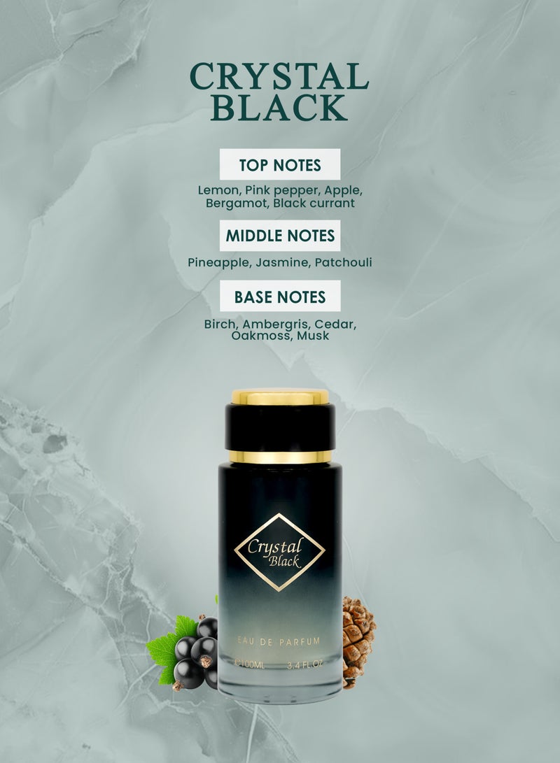 محبوب للعطور عطر كريستال بلاك 100 مل من محبوب للعطور - Image 2