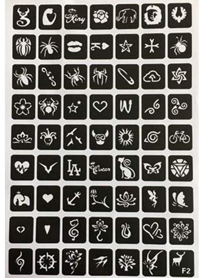 ivana's مجموعة قوالب تاتو الحناء لليد والجسم والأصابع والوجه - فن الحناء المؤقت للفتيات والنساء تصميم Niv310 - Image 1